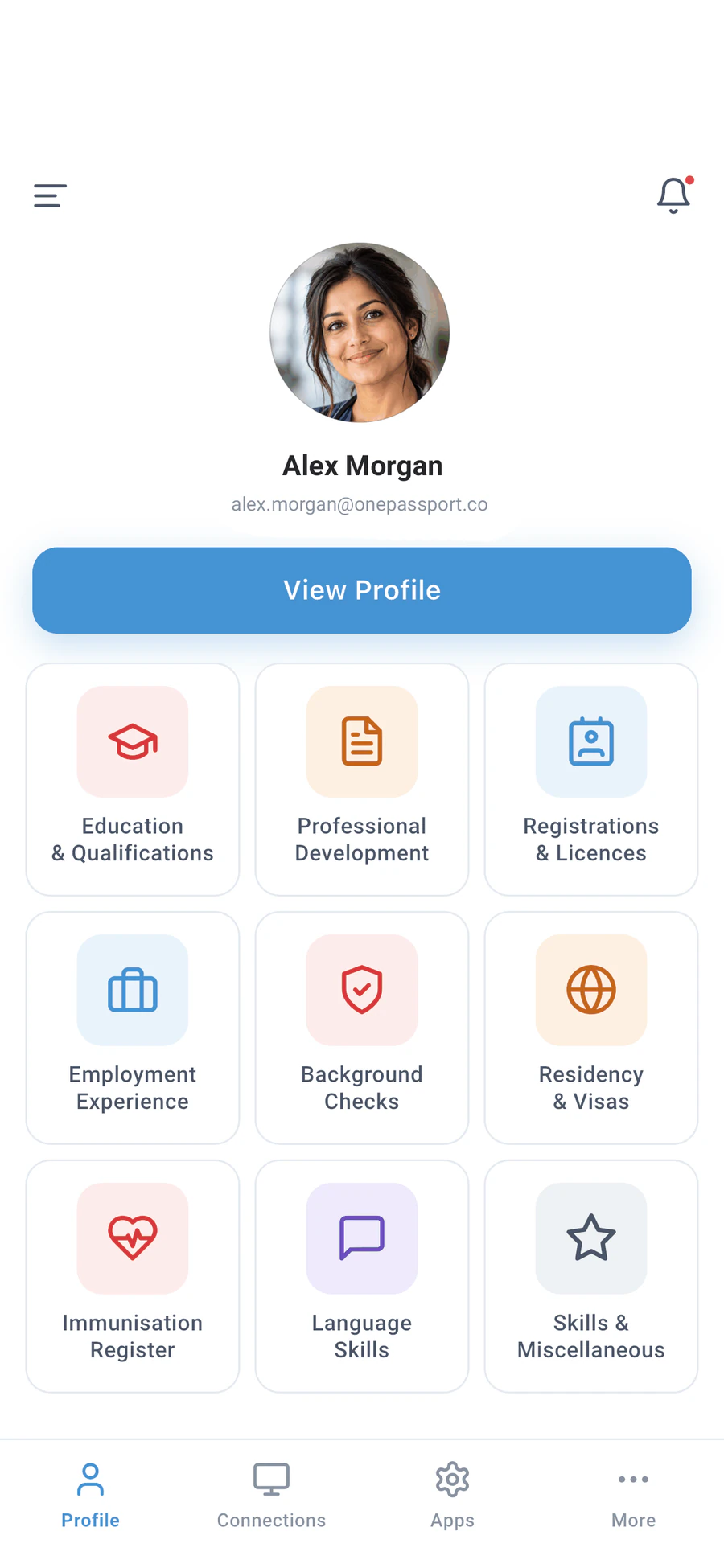 OnePassport Profile app