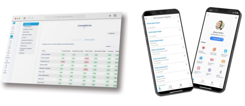 Workforce Compliance overview screenshots